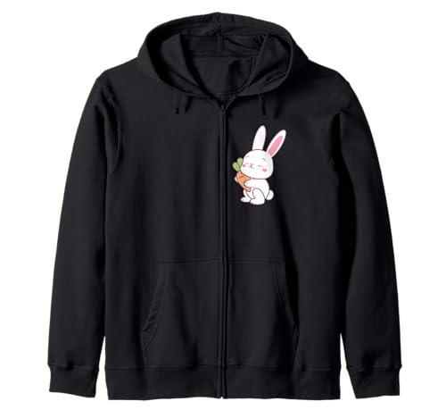 Happy Bunny With Carrot Lustiges Unisex-Design Herren Damen T-Shirt Kapuzenjacke Happy Bunny With Carrot Lustiges Unisex-Design Herren Damen T-Shirt Kapuzenjacke von Happy Bunny With Carrot Unisex Design Tee