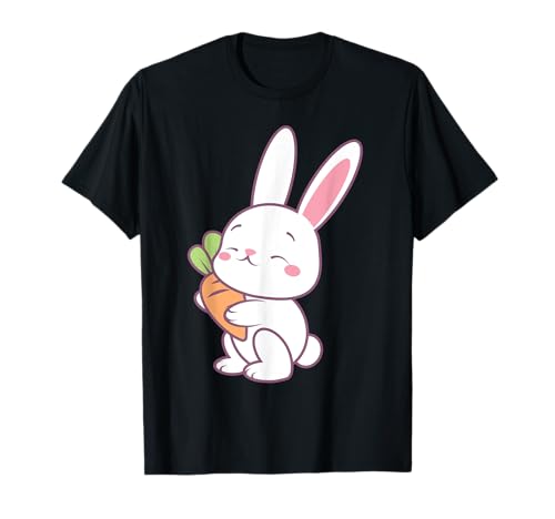Happy Bunny With Carrot Lustiges Unisex-Design Herren Damen T-Shirt T-Shirt von Happy Bunny With Carrot Unisex Design Tee
