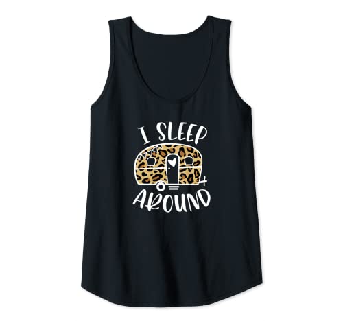 Damen I Sleep Around Lustiger Geparden-Camper Camping Abenteuer Tank Top Damen I Sleep Around Lustiger Geparden-Camper Camping Abenteuer Tank Top von Happy Camper Camping Girl by Mela Designs