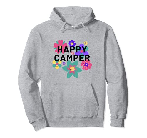 Happy Camper Blumen-Overlay, Camping-Ausrüstung für Damen und Kinder Pullover Hoodie Happy Camper Blumen-Overlay, Camping-Ausrüstung für Damen und Kinder Pullover Hoodie von Happy Camper Gear Flowers for Women and Kids