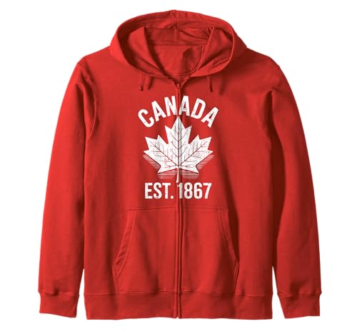 Kanada Maple Leaf Est 1867 Retro Canada Day Pride Herren Damen Kapuzenjacke Kanada Maple Leaf Est 1867 Retro Canada Day Pride Herren Damen Kapuzenjacke von Happy Canada Day Outfits for Men Women Kids.