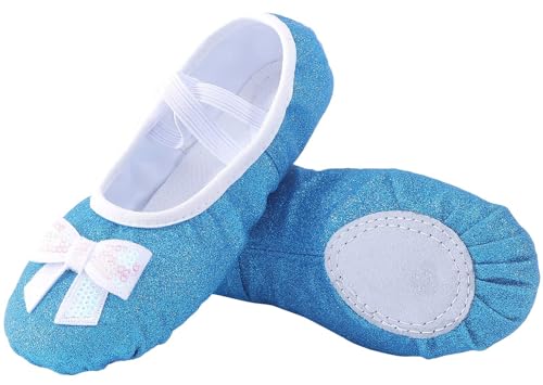 Ballettschuhe Mädchen Balettschlappen Kinder Gymnastikschuhe Yoga Tanzschuhe für Tanz 31 von Happy Cherry