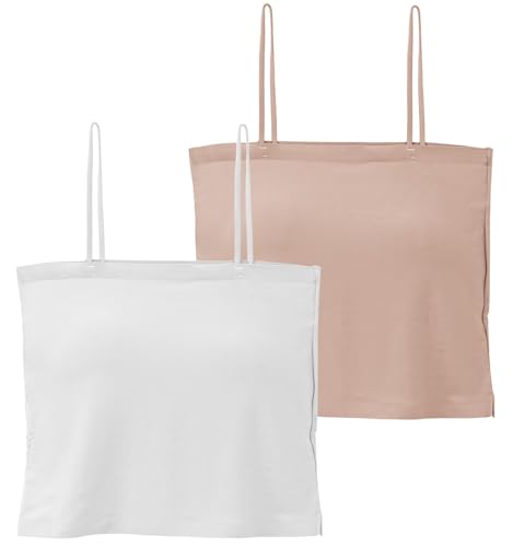 Happy Cherry 2 Stück Trägershirt Mädchen Unterhemd Spaghettiträger Top Kinder Komfort Bequem Atmungsaktive Weiche Leibchen Unterhemden 10-12 Jahre von Happy Cherry