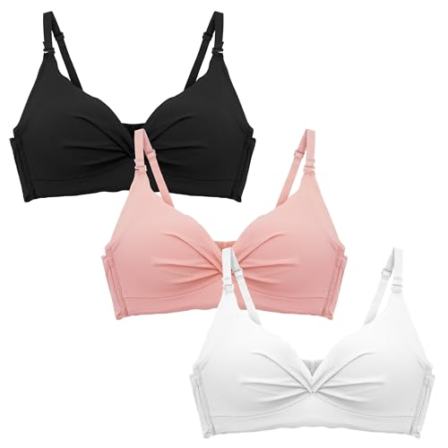 Happy Cherry 3 4 5 6 Stück Teen Girl BH Unterwäsche Gepolsterter BH Drahtlose Nahtlose Bralettes Sport Training BHs Weich Atmungsaktiv Crop Tops mit verstellbarem Riemen für Kinder Teenager Junge Happy Cherry 3 4 5 6 Stück Teen Girl BH Unterwäsche Gepolsterter BH Drahtlose Nahtlose Bralettes Sport Training BHs Weich Atmungsaktiv Crop Tops mit verstellbarem Riemen für Kinder Teenager Junge von Happy Cherry