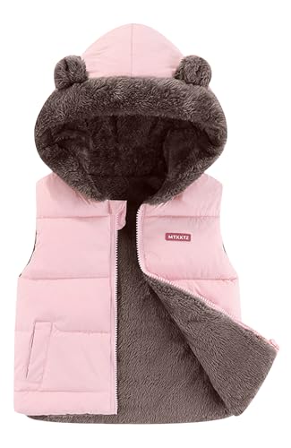 Happy Cherry - Ärmellose Weste Mädchen Jungen Winterweste mit Kapuze Warmer Winterjacke Kinder Gepolsterte Kindermantel Weste Outdoorweste Kleinkind für Frühling Herbst - 2-3 Jahre von Happy Cherry