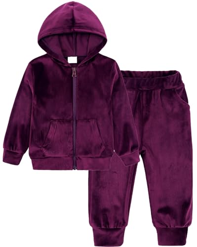 Happy Cherry Anzug Kinder Mädchen Jungen Trainingsanzug Sweatsuit Zip Up Sport Wear Set 2 Stück 2-3 Jahre von Happy Cherry