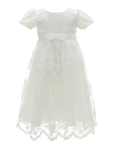 Happy Cherry Baby Hochzeitkleid Festzug Prinzessin Partykleid Blumenmädchenkleid Geburtstagfeier Tüll Kleid Weiß 3-6 Monate… von Happy Cherry