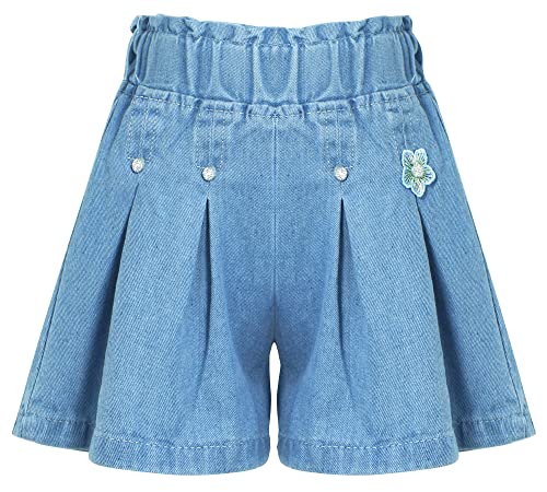 Happy Cherry Baby Kinder Shorts Sommer Jeans Shorts Mädchen Elastische Taille Cowboy Kurze Hose 11-12 Jahre von Happy Cherry