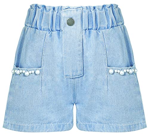 Happy Cherry Baby Kinder Shorts Sommer Jeans Shorts Mädchen Elastische Taille Cowboy Kurze Hose 11-12 Jahre von Happy Cherry