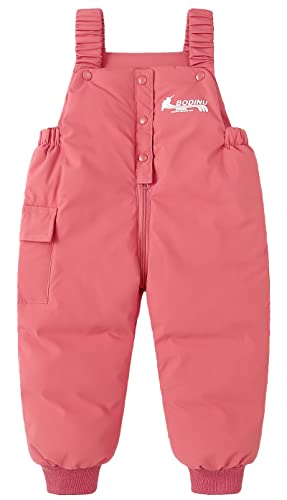 Happy Cherry Baby Kinder Winterhose Warme Baumwolle Gepolsterte Hosen Jungen Mädchen Schneehose Solide Skihose Overalls von Happy Cherry