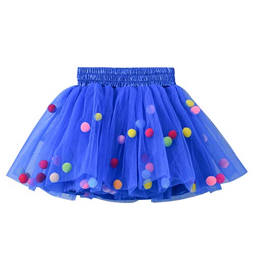 Happy Cherry Baby Mädcehn Tüllrock Mit Süß kleinball Ball Tanzkleid Ballett Rock Tütü Tanz Tutu Petticoat Clubwear Ruffle Unterrock Kostüm Tüllrock in Marine Blau Größe M von Happy Cherry