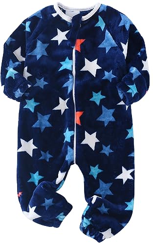 Happy Cherry Baby Schlafsack mit Füßen Jungen Mädchen Lange Ärmel Sleepwear Jumpsuit Pyjama Kinder Schlafstramplet Herbst Winter B1 12-24 3-5 Jahre von Happy Cherry