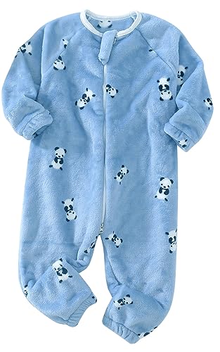 Happy Cherry Baby Schlafsack mit Füßen Jungen Mädchen Lange Ärmel Sleepwear Jumpsuit Pyjama Kinder Schlafstramplet Herbst Winter B5 12-24 Monate von Happy Cherry