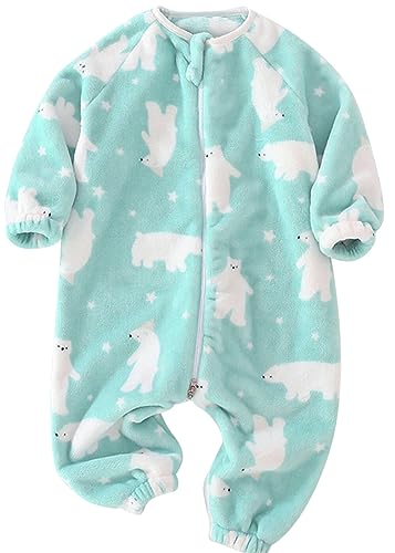 Happy Cherry Baby Schlafsack mit Füßen Jungen Mädchen Lange Ärmel Sleepwear Jumpsuit Pyjama Kinder Schlafstramplet Herbst Winter B6 12-24 2-3 Jahre von Happy Cherry