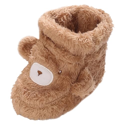 Happy Cherry Baby Stiefel für Mädchen Neugeborene Fleece Warm Winterschuhe Kleinkind Weiche Rutschfest Babyschuhe Einstellbar 6-12 Monate von Happy Cherry