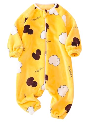 Happy Cherry Baby Strampler Flanell Winter Strampelanzug Neugeborenes Kleinkind Baby Cartoon Schneeanzug Warmes Fleece Strampler Gr. 80 von Happy Cherry