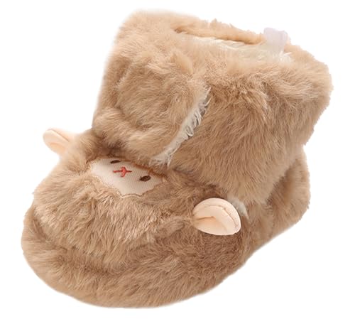 Happy Cherry Baby Warme Fleece Stiefel Kleinkind Cartoon Anti-Rutsch Weiche Sohle Süß Hausschuhe Winterschuhe 6-12 Monate von Happy Cherry