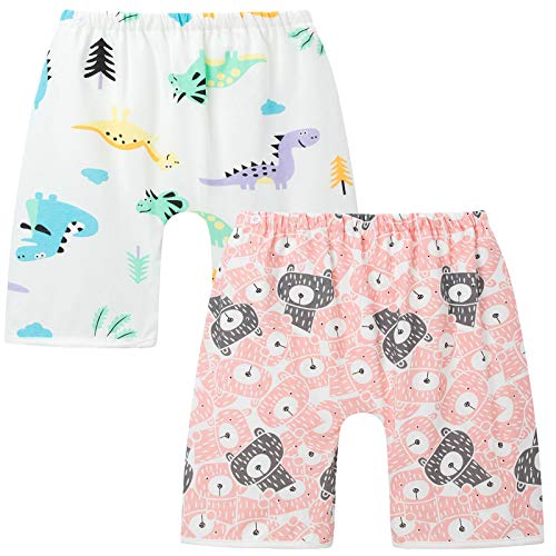 Happy Cherry Baby Windelrock Töpfchen Windelhose 2pcs Trainingsrock Windelshorts Lernhose Wiederverwendbare Baumwolle Hoch Taillierter Lernwindel von Happy Cherry