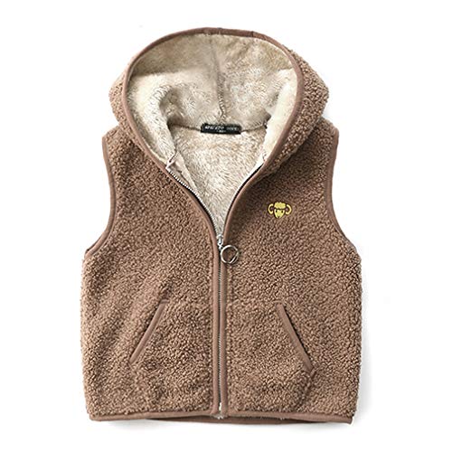 Happy Cherry Baby und Kleinkind Fleece-Weste atmungsaktive Westen für Jungen und Mädchen Outdoor mit Reißverschluss Kapuze von Happy Cherry