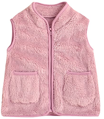 Happy Cherry Baby und Kleinkind Fleece-Weste atmungsaktive Westen für Jungen und Mädchen Outdoor mit Reißverschluss Kapuze von Happy Cherry