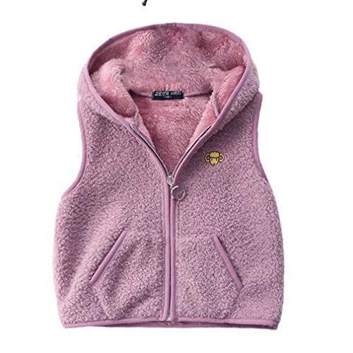 Happy Cherry Baby und Kleinkind Fleece-Weste atmungsaktive Westen für Jungen und Mädchen Outdoor mit Reißverschluss Kapuze von Happy Cherry