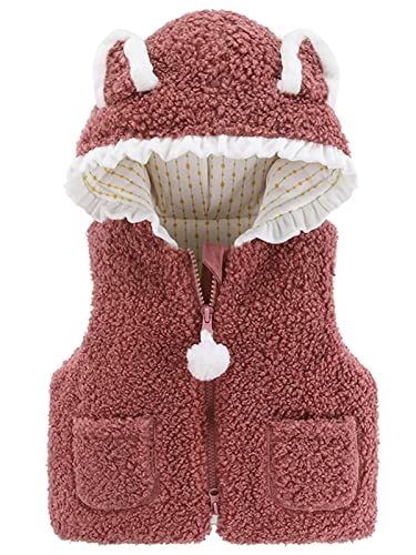 Happy Cherry Baby und Kleinkind Fleece-Weste atmungsaktive Westen für Jungen und Mädchen Outdoor mit Reißverschluss Rosa 110cm von Happy Cherry