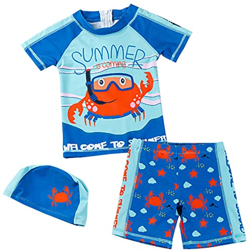 Happy Cherry Badeanzug Kinder Kurzarm UV Kleidung Baby Jungen Strand Schwimmen Bademode 3er Set von Happy Cherry