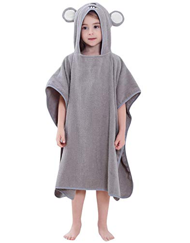 Happy Cherry Bademantel Strand Kinder Badetuch Kapuze Mädchen Jungen 2-7 Jahre Badeponcho Frottee Kinder Kapuzenhandtuch Poncho Tier von Happy Cherry