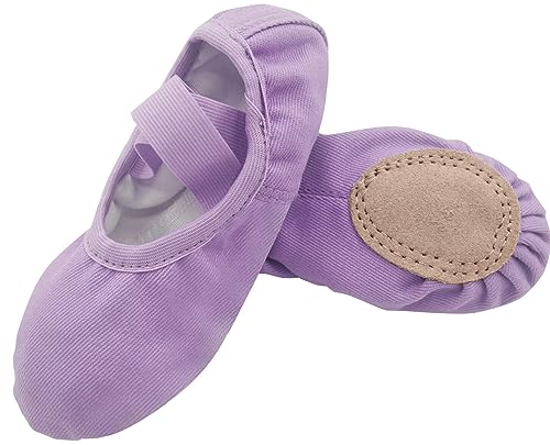 Happy Cherry Ballettschuhe Kinder Mädchen Ballettschläppchen Canvas Geteilte Ledersohle Tanzschuhe Ballerina Performance Schuhe 26 EU von Happy Cherry