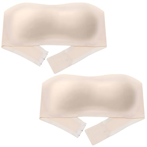 Happy Cherry Bandeau-BH für Mädchen mit Polsterung Trägerloser Schlauch-BH Teenager Nahtloser Trägerloses Bustier Rutschfester Silikon 2er Pack Beige+Beige S 32/70 Happy Cherry Bandeau-BH für Mädchen mit Polsterung Trägerloser Schlauch-BH Teenager Nahtloser Trägerloses Bustier Rutschfester Silikon 2er Pack Beige+Beige S 32/70 von Happy Cherry