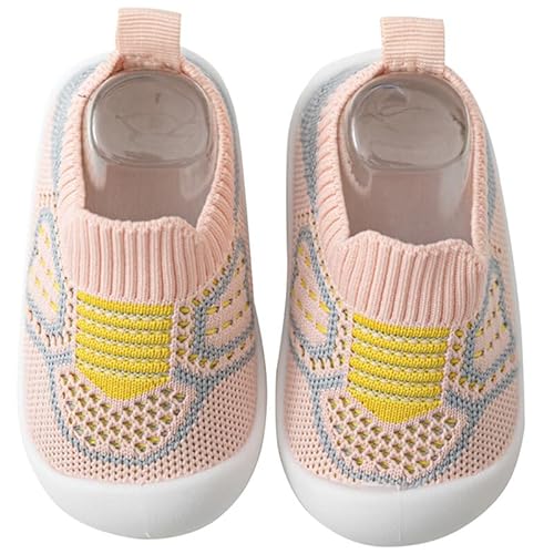 Happy Cherry Barfussschuhe Baby Unisex Weiche Sohle Lauflernschuhe Mädchen Jungen Mesh Atmungsaktive Krabbelschuhe 24/25 EU von Happy Cherry