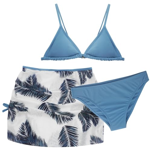 Happy Cherry Bikini Kinder Schwimmanzug Teenager Mädchen 3 Stück Bademode mit Rock Sommer Strand Bikini Sets 150/10-11 Jahre von Happy Cherry