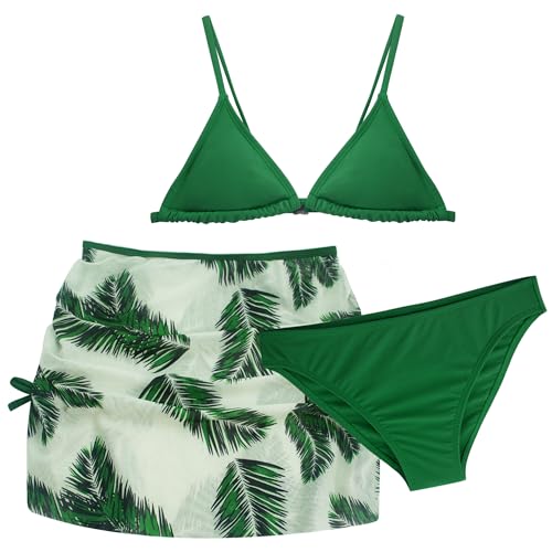 Happy Cherry Bikini Kinder Schwimmanzug Teenager Mädchen 3 Stück Bademode mit Rock Sommer Strand Bikini Sets 170/14 Jahre von Happy Cherry