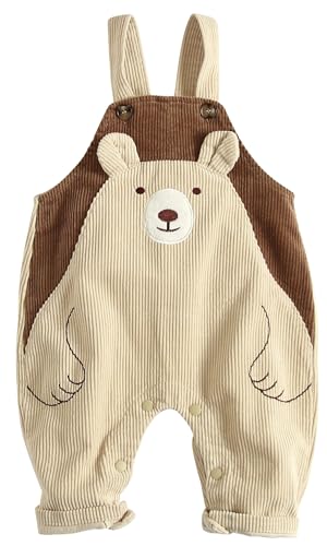 Happy Cherry Cord Latzhose Baby Mädchen Junge Hose Strampler Overall Elastisch Outfit 6-12M von Happy Cherry