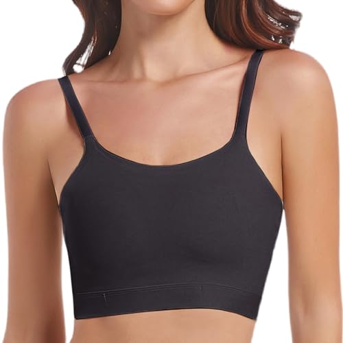 Dünne Riemen Nackter Brust Binder FTM Schlankpassender Kompression Kürzeres Weste Klebestreifen Elastischer Band Hautähnlicher BH Schwarz M von Happy Cherry