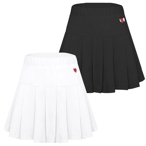 Happy Cherry Faltenröcke für Mädchen mit Hose Tennisrock Sportrock Kindergarten Schuluniform 11-12Jahre von Happy Cherry