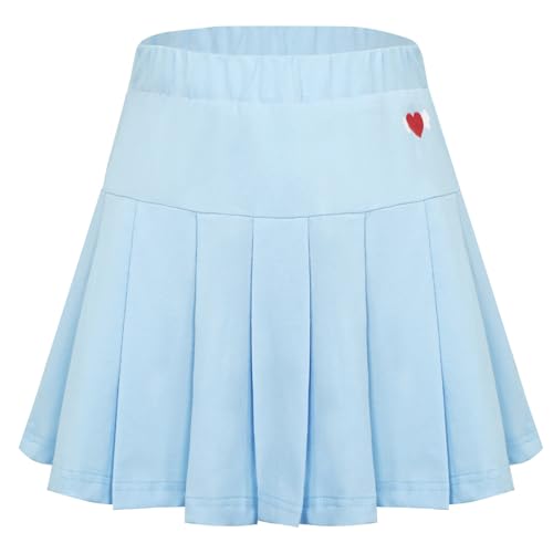 Happy Cherry Faltenröcke für Mädchen mit Hose Tennisrock Sportrock Kindergarten Schuluniform 9-10Jahre von Happy Cherry