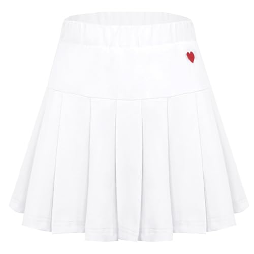 Happy Cherry Faltenröcke für Mädchen mit Hose Tennisrock Sportrock Kindergarten Schuluniform 9-10Jahre von Happy Cherry