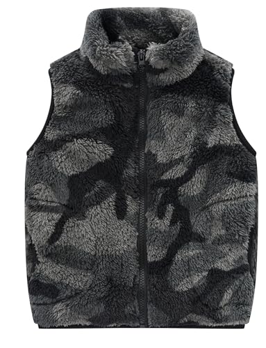 Happy Cherry Fleece Weste Mädchen Kinder Fleece-weste Flauschig Softshell Warm Herbst Winter Outdoor 5-6Jahre von Happy Cherry