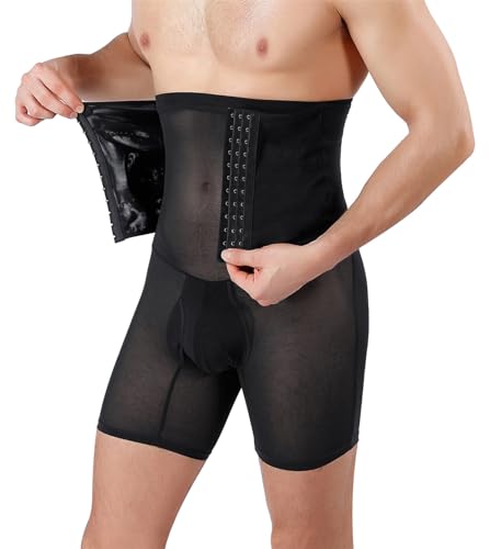 Happy Cherry Formwäsche Höschen für Männer Elastische Weiche Nahtlose Kontrollslips Schlanke Flachwinkel Unter Shorts für Anzug Stiftung Kompression Shorts Unterwäsche Schwarz XL von Happy Cherry