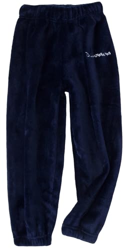 Happy Cherry Freizeit Schlafanzughose für Kleinkinder Weiche Bequeme Fleece Lange Pjs Unterteile Locker Plüschig Fuzzy Freizeitkleidung Schlafanzughose Dunkelblau 10-11 Jahre 150 von Happy Cherry