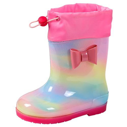 Happy Cherry - Gummistiefel Kinder Jungen Mädchen Unisex Regenstiefel Regen Stiefel Regenschuhe Wasserdicht Wasserstiefel PVC - 31 EU - Rosa von Happy Cherry