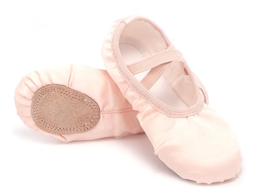 Happy Cherry Gymnastikschuhe Ballettschuhe Geteilte Ledersohle Ballettschläppchen Ballett Trainings Schläppchen für Kinder 32 von Happy Cherry