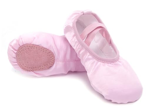 Happy Cherry Gymnastikschuhe Ballettschuhe Geteilte Ledersohle Ballettschläppchen Ballett Trainings Schläppchen für Kinder 32 von Happy Cherry