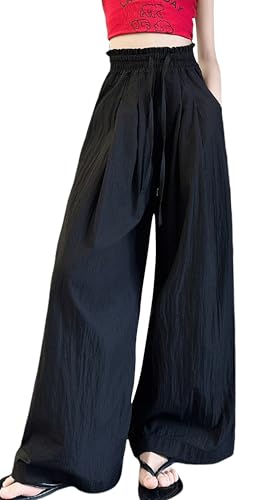 Happy Cherry Hosen für Mädchen Einfarbig Anti-Moskito Outdoorhose Soft Comfort Jogginghose Bequem Baggy Freizeithose Kinder Sommer Leicht Sweathose 140CM von Happy Cherry