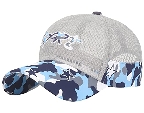 Happy Cherry Jungen Mädchen Baseball Cap Basecap Kinder Mesh Kappe Einstellbar Sommerhut Unisex Anti-UV Schirmmütze Baseball Mütze von Happy Cherry