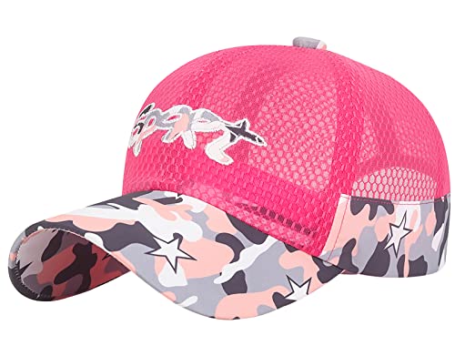 Happy Cherry Jungen Mädchen Basecap Mesh Atmungsaktiv Kinder Hat Baseball Cap Sport Outdoor Kappe Sommer UV Schutz Einstellbar von Happy Cherry