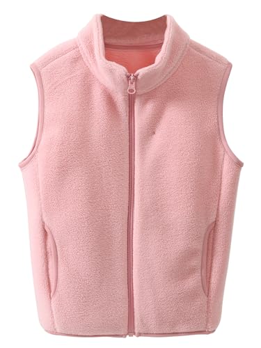 Happy Cherry Jungen Mädchen Fleece-Weste Flauschig Atmungsaktive Outdoor Warm Herbst Winter Fleecejacke 3-4Jahre von Happy Cherry