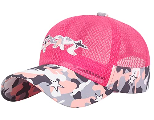 Happy Cherry- Kinder Baseballmütze Hohle Mesh-Kappe Sommer Beiläufige Sonnenschutz für Grundschüler Reisesport Tennis Atmungsaktives Baby Sonnenhut Verstellbarer Snapback Jungen Mädchen Baseball Caps von Happy Cherry