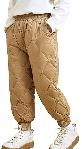 Happy Cherry Kinder Daunenhose Jungen Mädchen Winter Thermohose Winddicht Dick Schneehose Unisex Leichtgewicht Warme Stepphose Daunen Pufferhose 2-3 Jahre von Happy Cherry